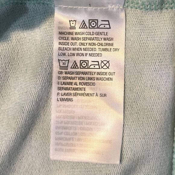 H BY HALSTON French Terry Moto Jacket Aqua Mint Green Women’s Size 16 - Picture 7 of 8